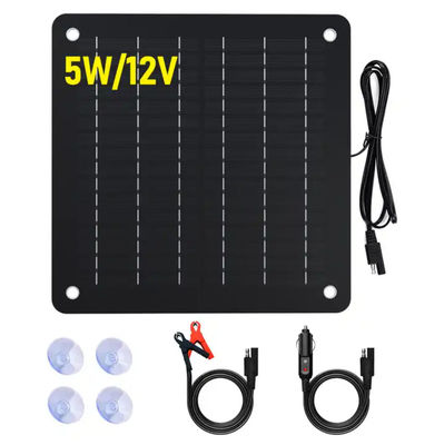 5W zonnebatterij oplaadpanel kit monocristallijn draagbaar voor auto