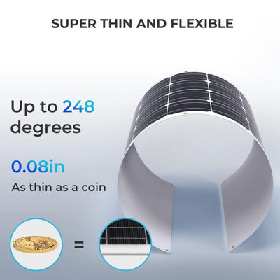Marine RV Thin 100w Flexible Solar Panel Cell IP68 Waterdicht ODM