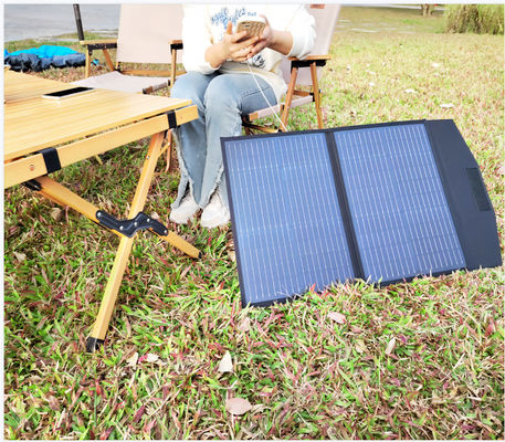 FT60 Opvouwbaar zonnepaneel 60w Charger Blanket Waterdicht IP65 met zwart