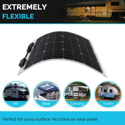 Semi-flexibel monocristallijn flexibel zonnepaneel 12 Volt Voor Marine RV camper 4wd