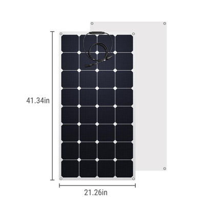 Monokristallijn semi-flexibel zonnepaneelmodule 100W 12 Volt OEM