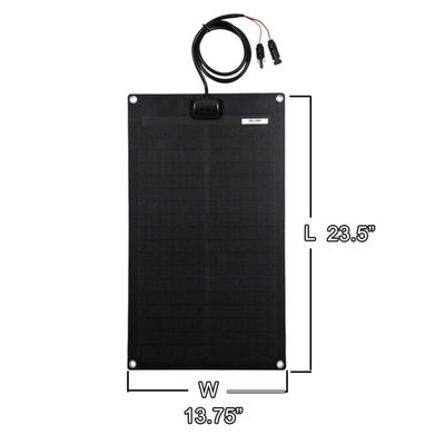 Lichte flexibele zonnepanelen ETFE Zwart PERC Monokristallijn Voor RV
