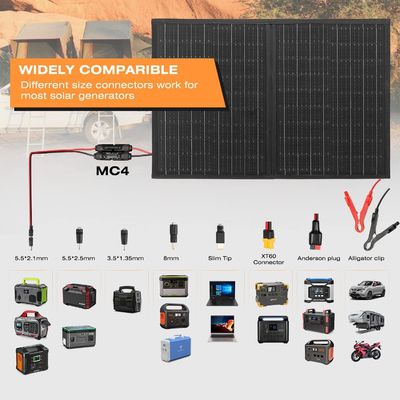 100W Off Grid vouwbare zonne-oplader draagbare zonnepanelen voor kamperen