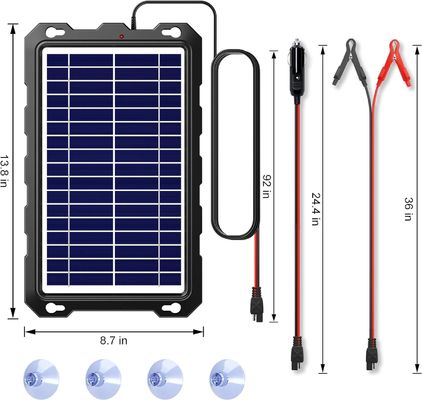 7.5W Draagbare RV Zonnebatterij Charger Zonne-Auto Battery Maintainer 12V
