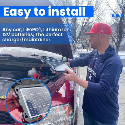 7.5W Draagbare RV Zonnebatterij Charger Zonne-Auto Battery Maintainer 12V
