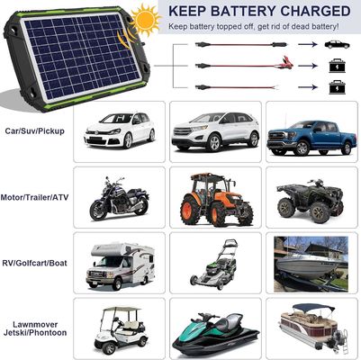 10W 12V waterdicht zonnebatterij oplader onderhoud voor auto boot Marine RV