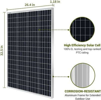 100W 12V 9BB fotovoltaïsche balkon zonnepanelen voor campers