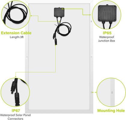 160W Off Grid Monocrystalline PV Cell Module Mono Poly Zonnepaneel 12V