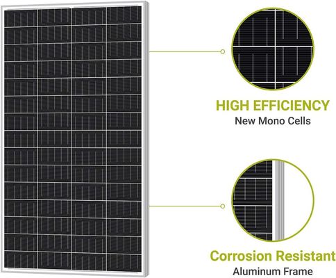 160W Off Grid Monocrystalline PV Cell Module Mono Poly Zonnepaneel 12V
