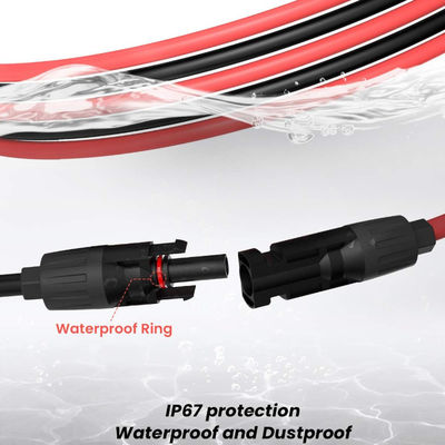 10AWG PV-verlengkabels Zonnepanelen Accessoires Voor Draagbare Zonnepanelen
