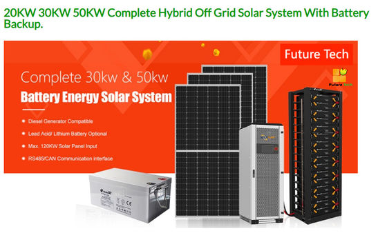 FT30000 Zonnepaneelkit 20KW 25KW 30KW 40KW 50KW Compleet op en buiten het net