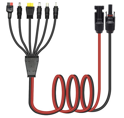 Y-splitter zonnepaneelaccessoires Verlengkabel met vrouwelijke en mannelijke connectoren