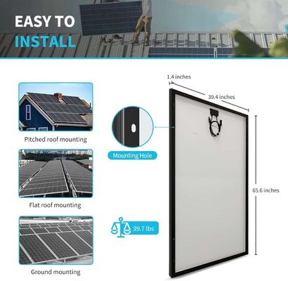 24V 320W zonnepaneel monocristallijn aan en uit het net voor RV-trailers