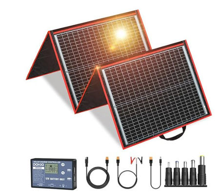 FT160 Draagbaar flexibel zonnecellenladersysteem 160W 18V met zwart ABS