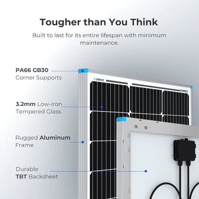 PV-monokristallijn balkon zonnepanelen 100 Watt 12V OEM