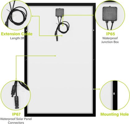 250W 15V monocristallijn sloar paneel PV-module Off Grid lichtgewicht