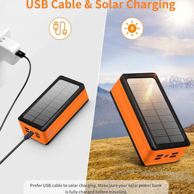 Draadloos Draagbaar Zonnebatterij Bank Telefoon Charger 50000mAh Vermogen