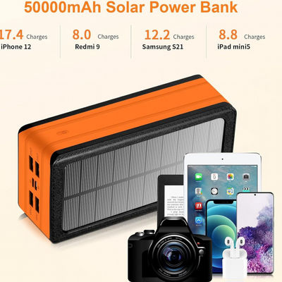 Draadloos Draagbaar Zonnebatterij Bank Telefoon Charger 50000mAh Vermogen