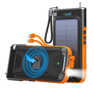 Draadloze draagbare zonne-energie-oplader met FM-radio 20000mAh