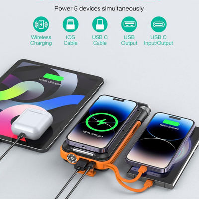 Draadloze draagbare zonne-energie-oplader met FM-radio 20000mAh