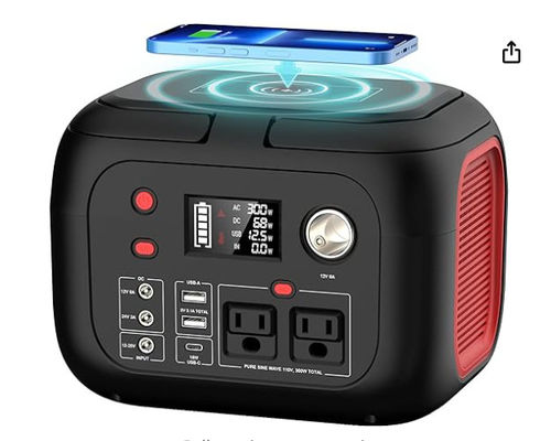 228Wh zonne-lithiumbatterie 300W draagbare elektriciteitscentrale met LED-licht