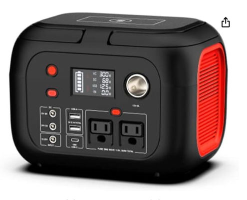 228Wh zonne-lithiumbatterie 300W draagbare elektriciteitscentrale met LED-licht