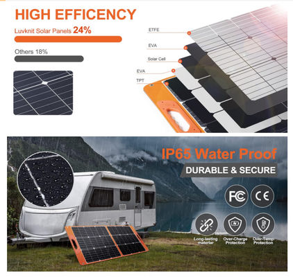 100 Watt vouwbare zonnebedekking Draagbare zonnepanelen voor buiten