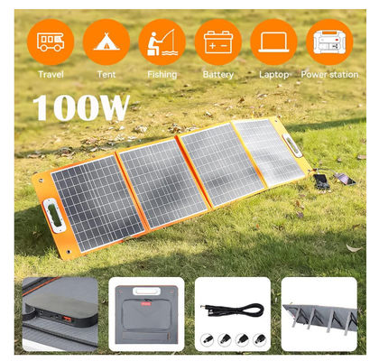 18V 100W opvouwbaar zonnepaneeloplader op maat met gelijkstroomuitgang