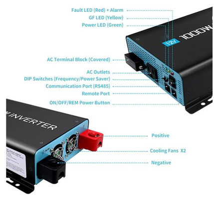 FTB1000 Off-Grid Solar Inverter MPPT voor Off-Grid Solar System met zwart