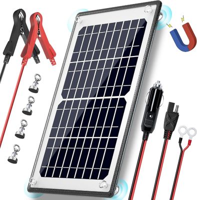 10W 12V Magnetische zonnebatterij Charger Trickle Maintainer Waterdicht Voor boot