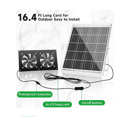 FTB20 Outdoor Solar Panel Kit aangedreven uitlaatventilator voor kippenhok IP65 waterdicht