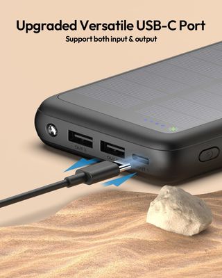USB-C draagbare zonne-oplader 27000mAh voor mobiele telefoon tablet ODM