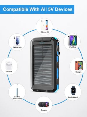 38800mAh Zonne-energie USB Power Bank Waterdicht Voor buiten kamperen