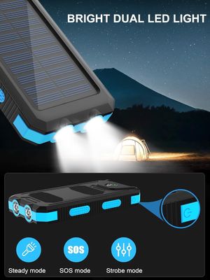 38800mAh Zonne-energie USB Power Bank Waterdicht Voor buiten kamperen